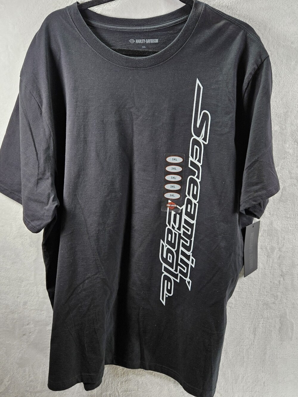 Harley Davidson T-shirt Mens 3XL Black Screamin’ Eagle Short Sleeve 97575-23VM